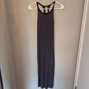 Striped Black and White Maxi Dress - S/M